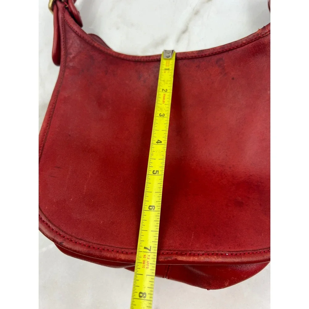 Vintage Coach 9950 Janice Legacy Shoulder Bag Red Leather